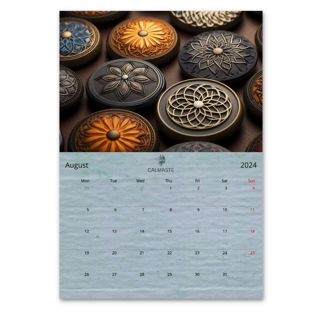 sacred geometry textural inspo for yoga studio calendar gift