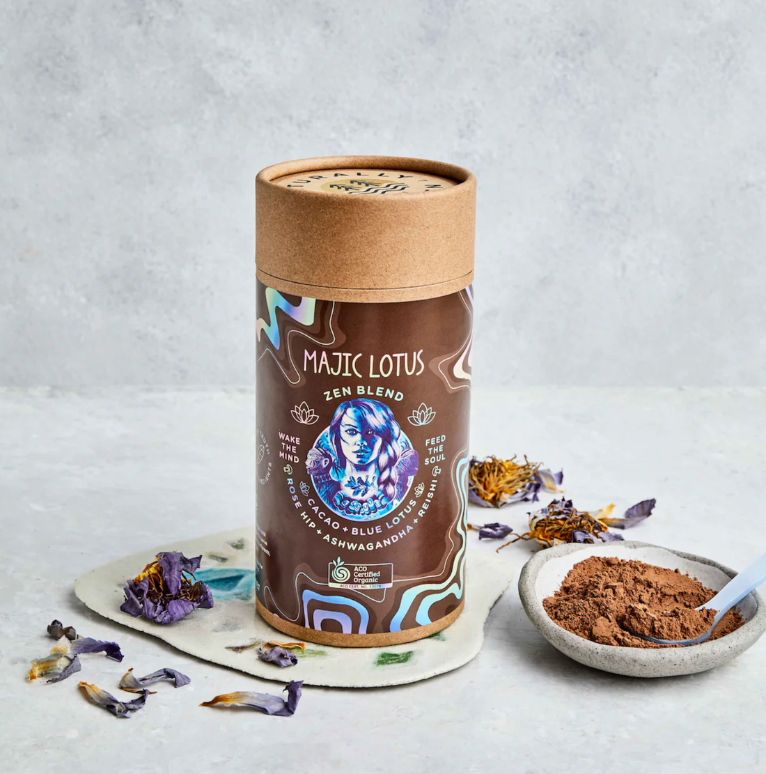 MAJIC LOTUS - Organic Cacao, Blue Lotus, Reishi, Ashwagandha Adaptogenic Latté